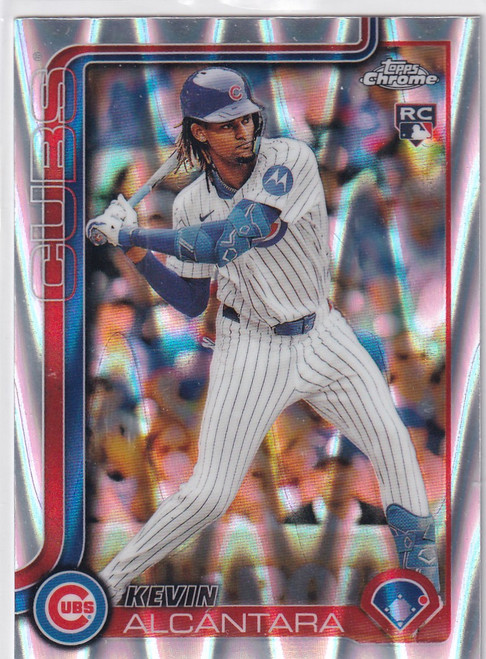 2025 TOPPS CHROME #173 KEVIN ALCANTARA RAY WAVE- CHICAGO CUBS