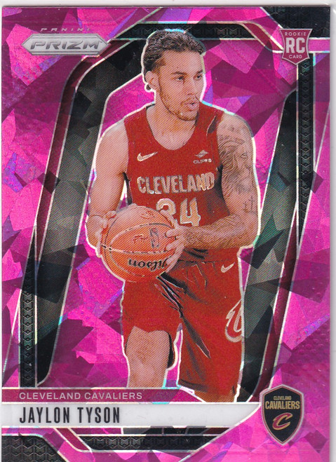 2024-25 PRIZM #228 JAYLON TYSON PINK CRACKED ICE- CLEVELAND CAVALIERS