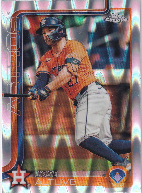 2025 TOPPS CHROME #77 JOSE ALTUVE RAY WAVE- HOUSTON ASTROS