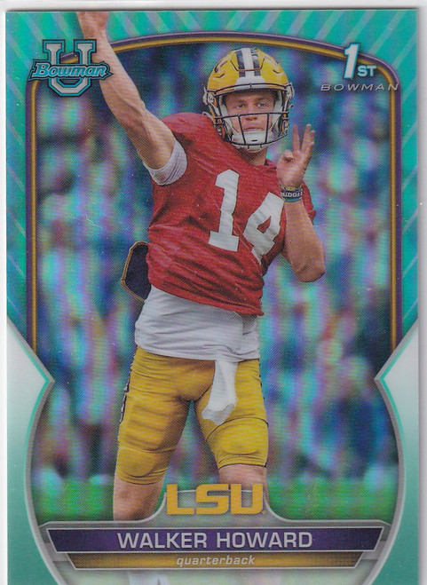 2022 BOWMAN CHROME UNIVERSITY #92 WALKER HOWARD GREEN 217/299- LSU