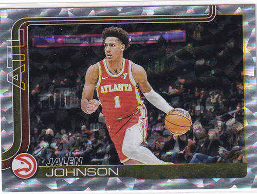 2025 TOPPS #65 JALEN JOHNSON CRACKLE BOARD- ATLANTA HAWKS