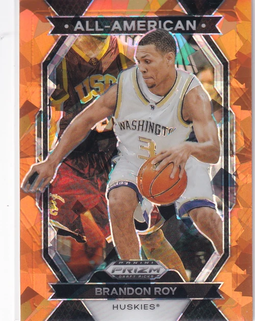 2024 PRIZM DRAFT PICK #4 BRANDON ROY ORANGE CRACKED ICE- PORTLAND TRAIL BLAZZERS