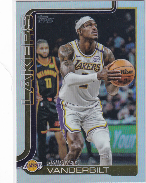 2025 TOPPS #155 JARRED VANDERBILT REFRACTOR- LOS ANGELES LAKERS