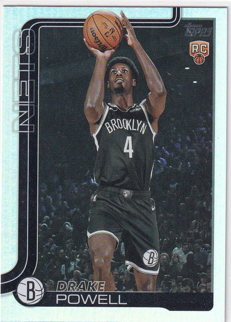 2025 TOPPS #222 DRAKE POWELL REFRACTOR- BROOKLYN NETS