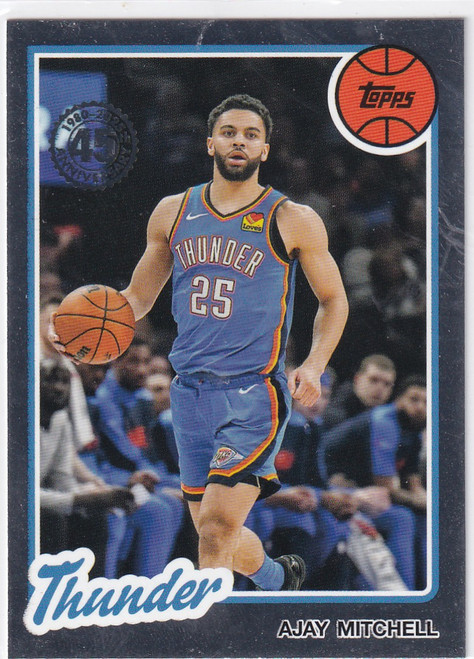 2025 TOPPS #80BK-12 AJAY MITCHELL THROWBACK- OKLAHOMA CITY THUNDER