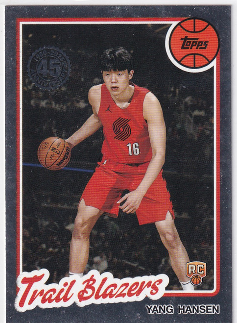 2025 TOPPS #80BK-62 YANG HANSEN THROWBACK- PORTLAND TRAIL BLAZZERS