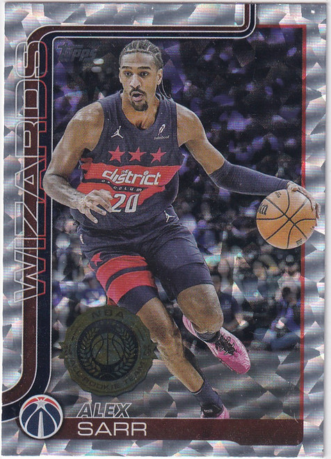 2025 TOPPS #96 ALEX SARR CRACKLE BOARD- WASHINGTON WIZARDS