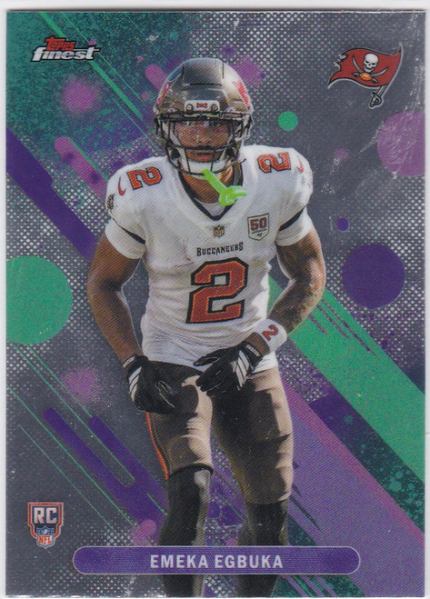 2025 Topps Finest #24 Emeka Egbuka RC Tampa Bay Buccaneers