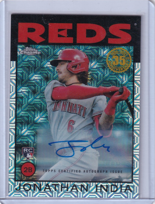 2021 Topps Chrome Silver Pack Auto 79/149  #86C-27 Jonathan India - Reds