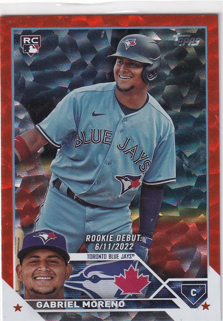 2023 TOPPS UPDATE #US290 GABRIEL MORENO ORANGE 83/299- TORONTO BLUE JAYS