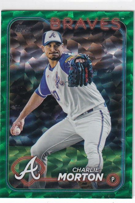 2024 TOPPS SERIES ONE #221 CHARLIE MORTON GREEN 162/499- ATLANTA BRAVES