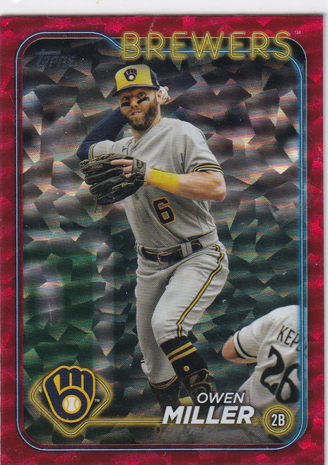 2024 TOPPS SERIES TWO #537 OWEN MILLER RED 145/199- MILWAUKEE BREWERS