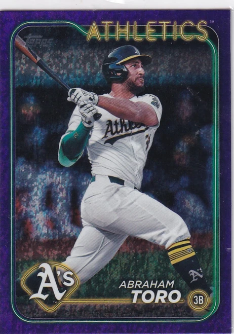 2024 TOPPS UPDATE #US85 ABRAHAM TORO PURPLE 145/799- OAKLAND ATHLETICS