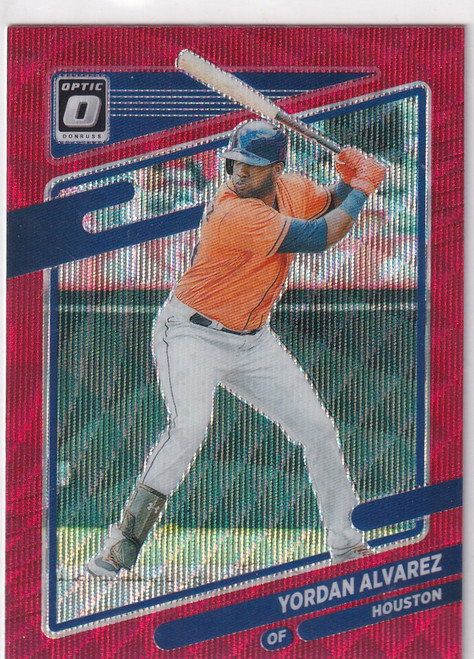 2021 DONRUSS OPTIC #177 YORDAN ALVAREZ RED WAVE PRIZM- HOUSTON ASTROS