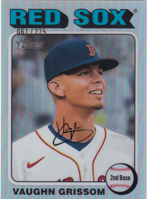 2024 TOPPS HERITAGE #334 VAUGHN GRISSOM 61/225 REFRACTOR- BOSTON RED SOX