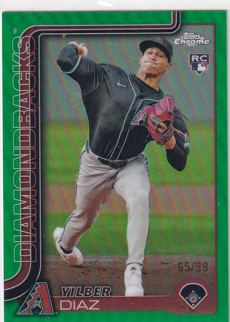 2025 TOPPS CHROME #8 YILBER DIAZ GREEN 65/99- ARIZONA DIAMONDBACKS