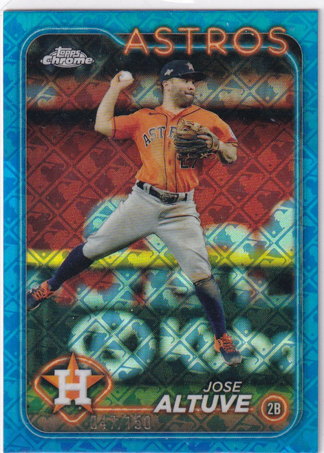 2024 TOPPS CHROME #58 JOSE ALTUVE LOGOREFRACTOR /150- HOUSTON ASTROS