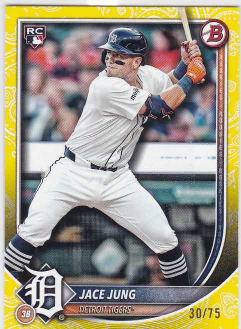 2025 Bowman #59 Jace Jung RC Yellow 30/75 Detroit Tigers