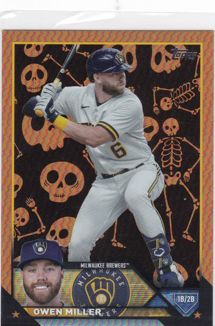 2023 Topps Update #US14 Owen Miller Skeleton Parallel 46/50 Brewers