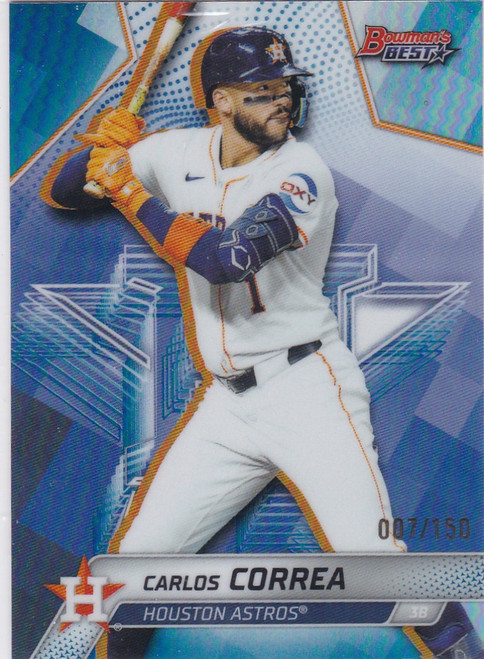 2025 Bowman's Best #50 Carlos Correa Blue 7/150 Houston Astros