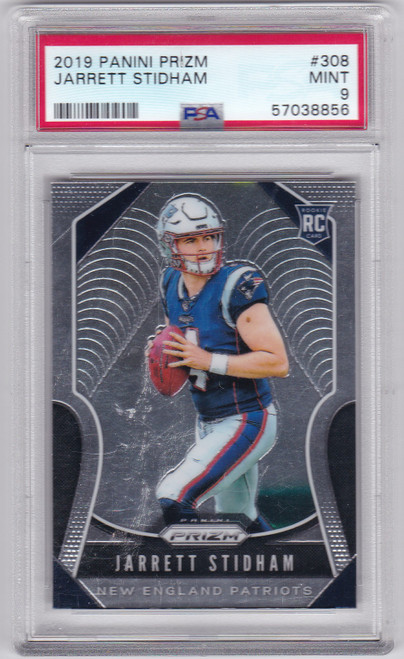 2019 Panini Prizm #308 Jarrett Stidham RC PSA 9 New England Patriots