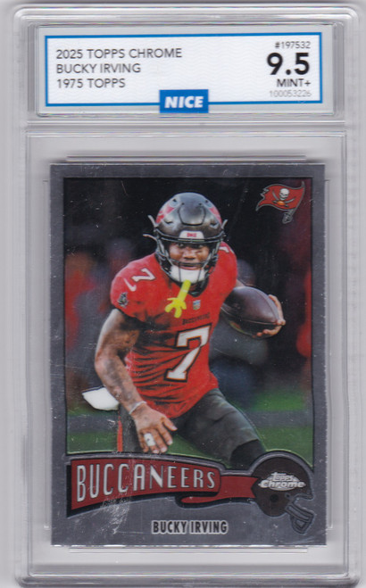 2025 Topps Chrome #1975-32 Bucky Irving 1975 Throwback NICE 9.5 MINT