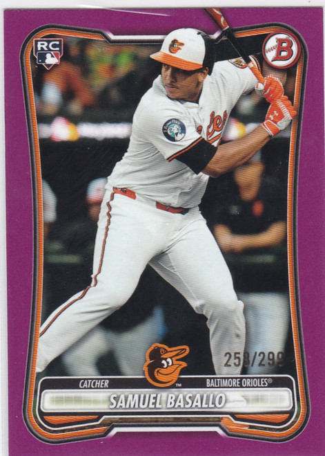 2026 Bowman Chrome #93 Samuel Basallo RC Fuchsia 258/299 Orioles