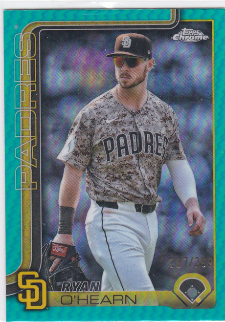 2025 Topps Chrome Update Teal Refractor #USC71 Ryan O;Hearn 207/299 Padres