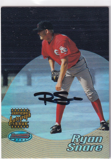 2002 BOWMAN BEST #138 RYAN SNARE AUTO- CINCINNATI REDS