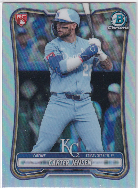 2026 BOWMAN CHROME #66 CARTER JENSEN RED ROOKIE REFRACTOR- KANSAS CITY ROYALS