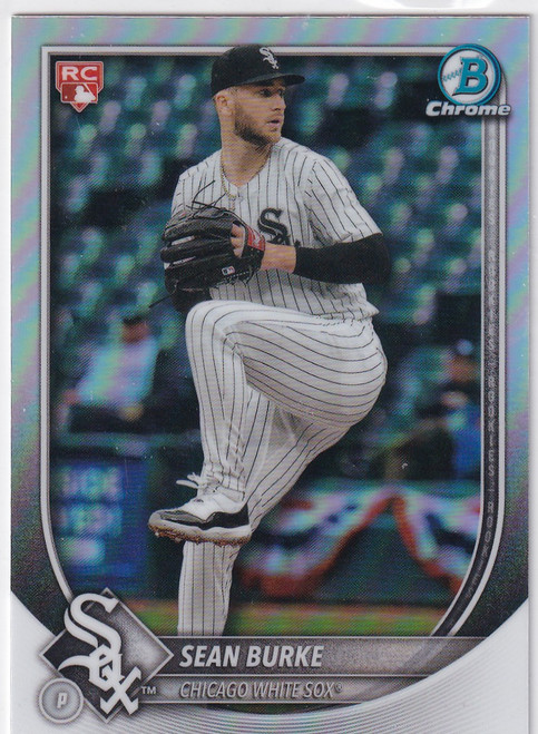 2025 BOWMAN CHROME #73 SEAN BURKE RED ROOKIE REFRACTOR- CHICAGO WHITE SOX
