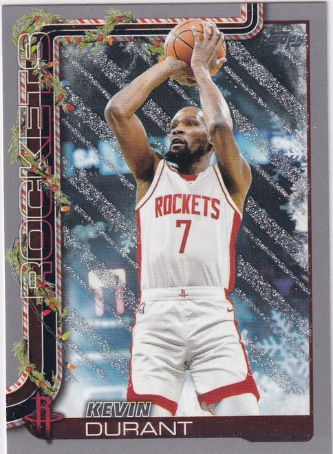 2025 TOPPS HOLIDAY #H125 KEVIN DURANT GLITTER- HOUSTON ROCKETS
