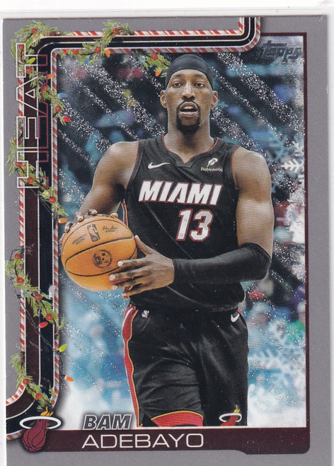 2025 TOPPS HOLIDAY #H60 BAM ADEBAYO GLITTER- MIAMI HEAT