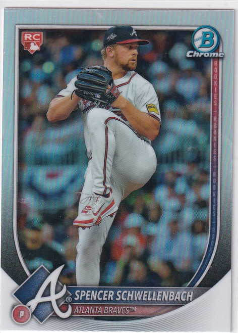2025 BOWMAN CHROME #84 SPENCER SCHWELLENBACH RED ROOKIE REF- ATLANTA BRAVES