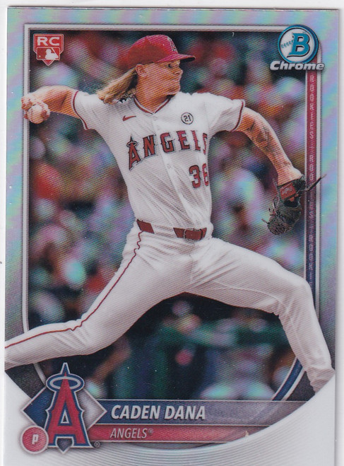 2025 BOWMAN CHROME #94 CADEN DANA RED ROOKIE REFRACTOR- ANGELS