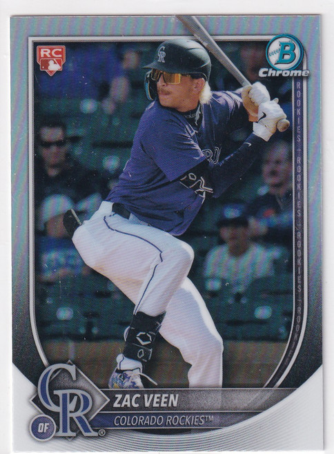 2025 BOWMAN CHROME #69 ZAC VEEN RED ROOKIE REFRACTOR- COLORADO ROCKIES