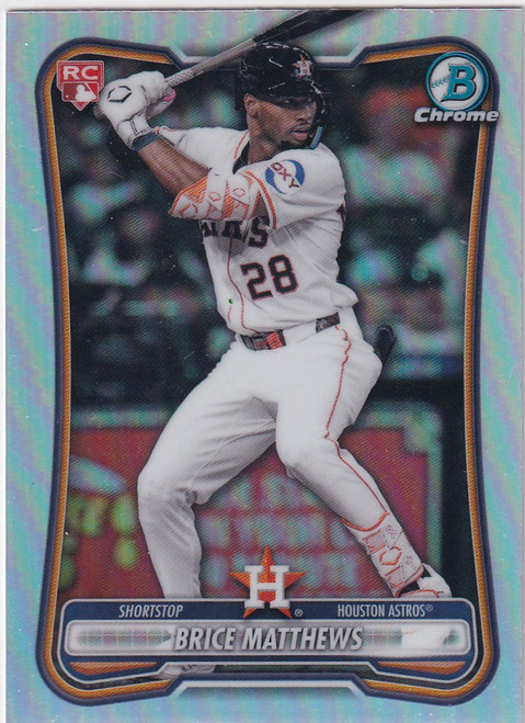 2026 BOWMAN CHROME #56 BRICE MATTHEWS RED ROOKIE REFRACTOR- HOUSTON ASTROS