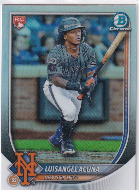 2025 BOWMAN CHROME #32 LUISANGEL ACUNA RED ROOKIE VARIATION- NEW YORK METS