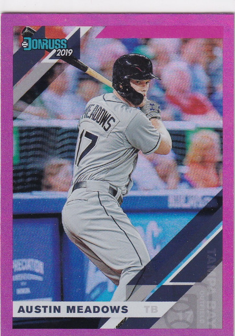 2019 DONRUSS #82 AUSTIN MEADOWS PINK HOLO- TAMPA BAY RAYS
