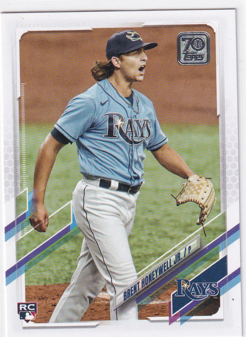 2021 TOPPS UPDATE #US246 BRENT HONEYWELL- TAMPA BAY RAYS