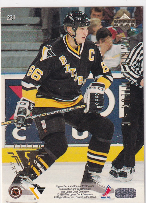 1995 UPPER DECK #231 MARIO LEMIEUX- PITTSBURGH PENGUINS