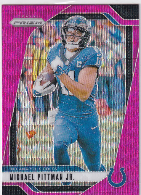 2024 PRIZM #123 MICHAEL PITTMAN JR PINK WAVE- INDIANAPOLIS COLTS