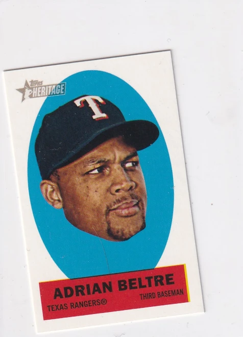 2012 TOPPS HERITAGE #34 ADRIAN BELTRE MINI STICKER- TEXAS RANGERS