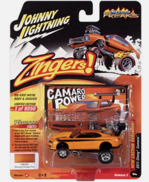Johnny Lightning 1:64 Street Freaks Ver A 2011 Chevy Camaro Orange