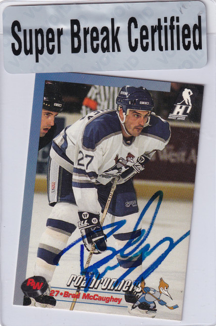 1992 SAFEWAY BRAD MCCAUGHEY TTM AUTO SUPER BREAK- ROADRUNNERS