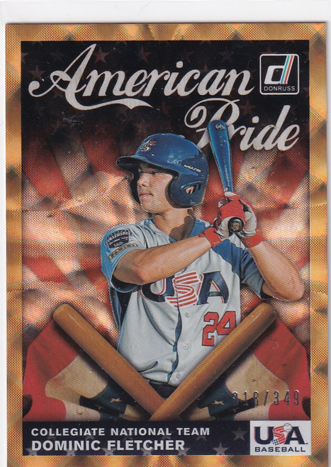2019 DONRUSS #AP14 DOMINIC FLETCHER AMERICAN PRIDE /349- USA