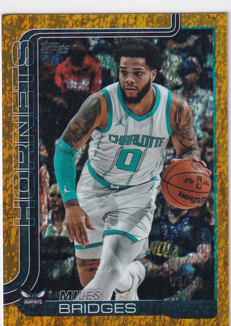 2025 TOPPS #69 MILES BRIDGES GOLD FOIL 3/50- CHARLOTTE HORNETS