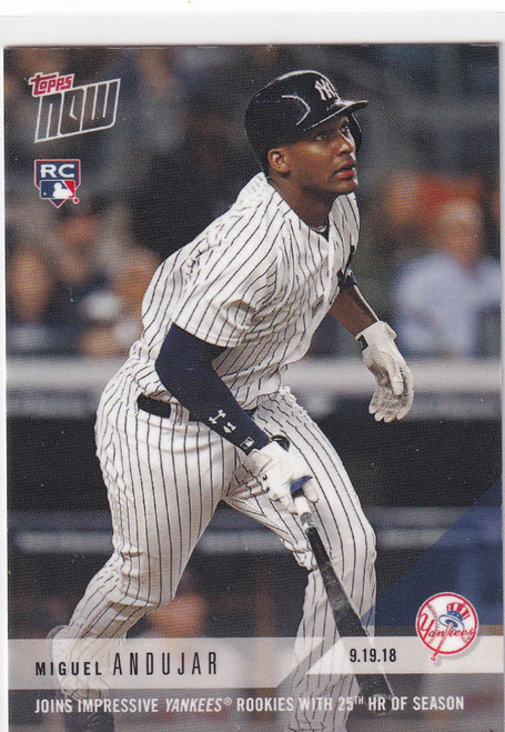 2018 TOPPS NOW #749 MIGUEL ANDUJAR- NEW YORK YANKEES
