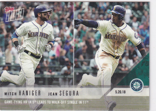 2018 TOPPS NOW #233 MITCH HANIGER JEAN SEGURA- SEATTLE MARINERS
