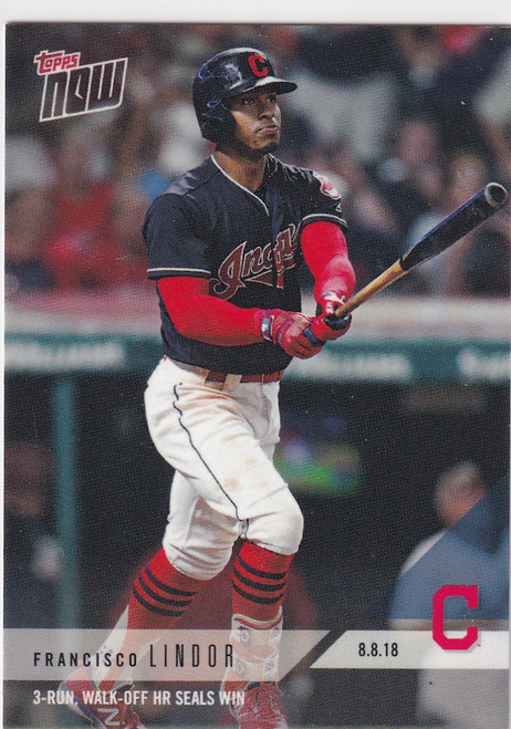 2018 TOPPS NOW #576 FRANCISCO LINDOR- CLEVELAND GUARDIANS
